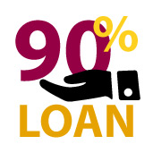 Upto 90% loan facility available from leading banks